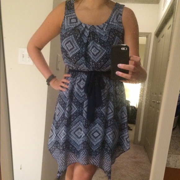 Multi-color Navy Sleeveless Dress