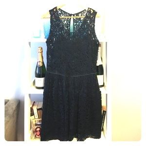THEORY navy lace cocktail dress