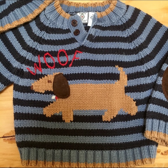 Baby boy wiener dog striped sweater and beanie hat - Picture 2 of 2