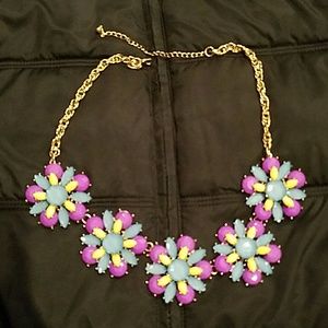 Bright floral statement necklace