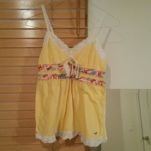 Hollister Yellow Tank Top