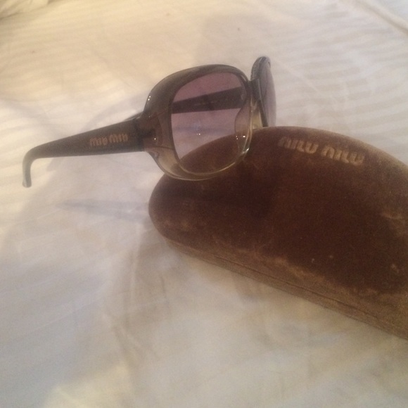 Miu Miu Olive Green Gradient Sunglasses