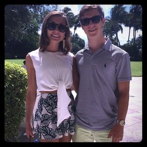 Front tie white crop top