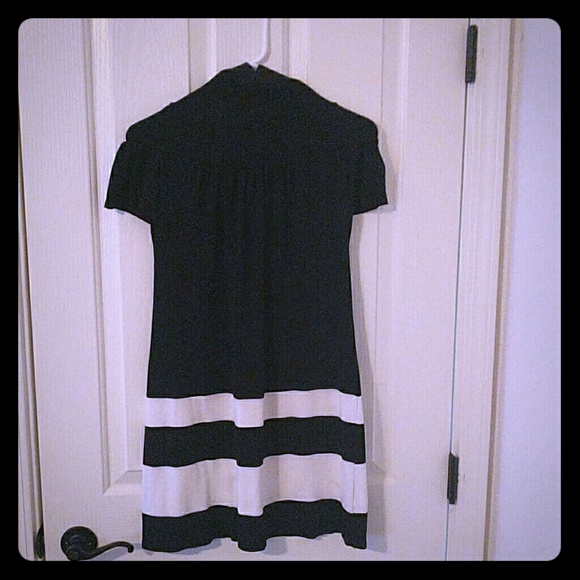 Short sleeve, turtle neck dress