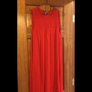 Asos sleeveless swing dress with rushing detail