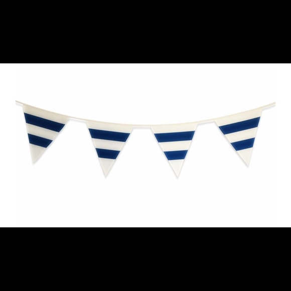Striped Navy Canvas Regatta Flag Banner