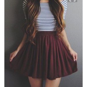 Brandy Melville burgundy skirt