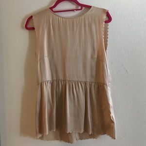 Madewell silk peplum top