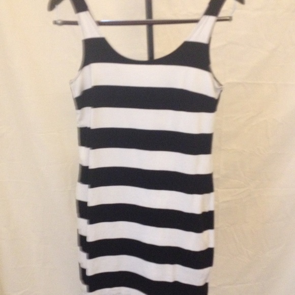 Black and White Striped Tank dress