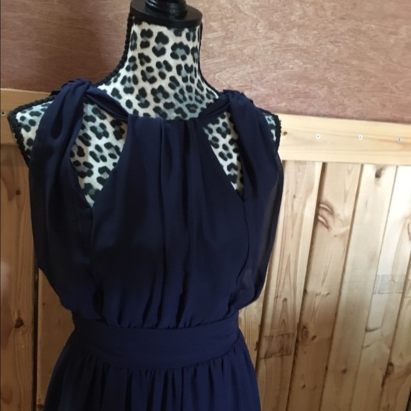 Asos Navy blue Grecian style short dress