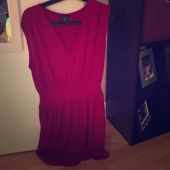 Romantic red dress.