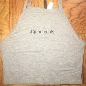 H&M "Squad Goals" Fitted Tank Size M