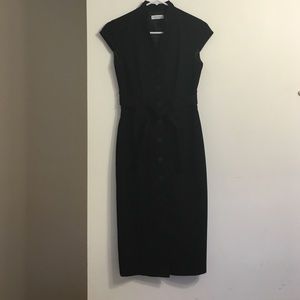 Calvin Klein button up black dress
