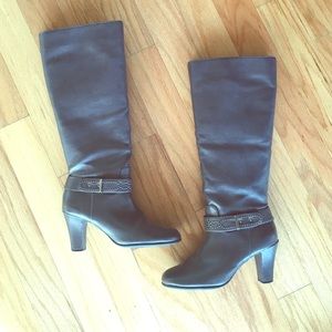 Aerosoles grey studded boots