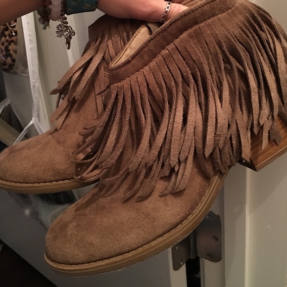 Charlotte Russe Fringe Booties
