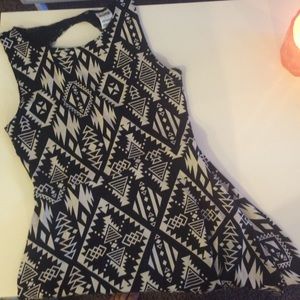 PINK tribal print skater dress