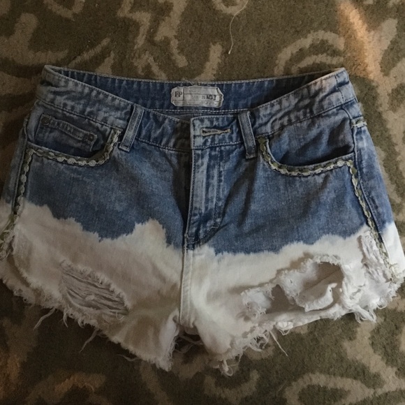 Free People High Waisted Denim Shorts - Picture 3 of 4