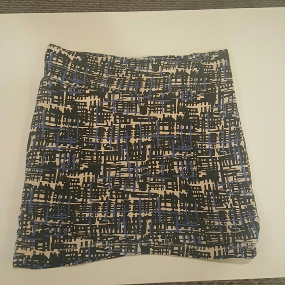 Blue White and black mini skirt