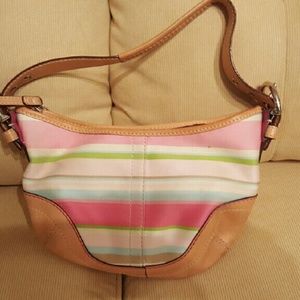 Coach Hampton  Soho Pink Daisy Stripes
