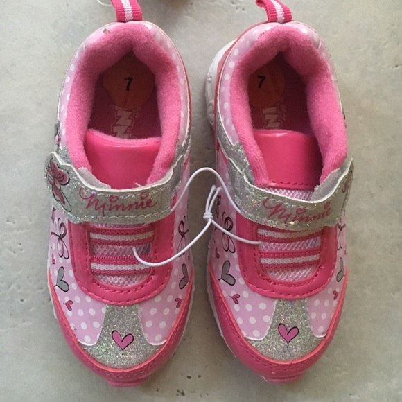 Sold BNWT Minnie toddler girls Velcro sneakers - Picture 2 of 2