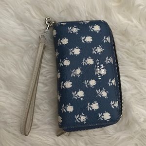 Coach double zip wallet