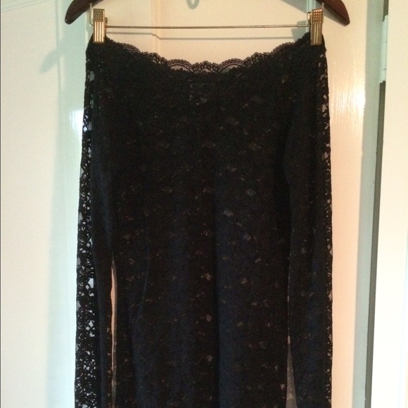 Black lace free people top