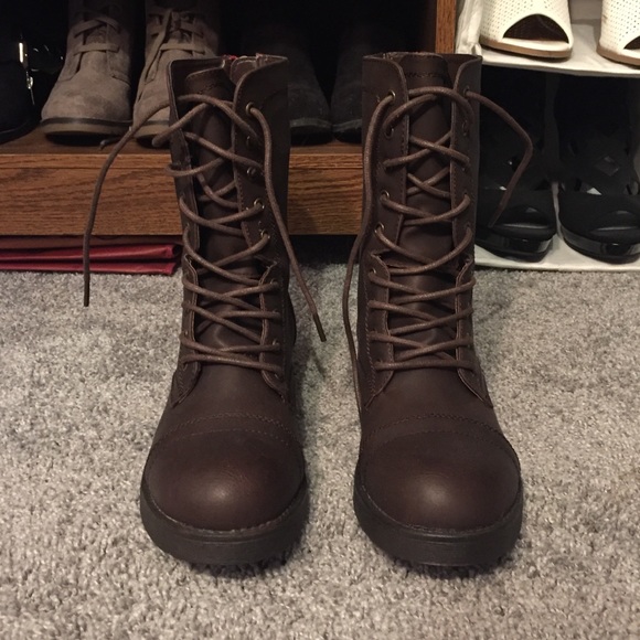 Brown Combat Boots
