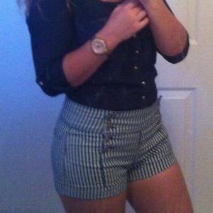 Blue & White Striped shorts