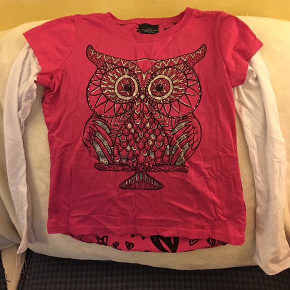 Cute girls owl shirt.