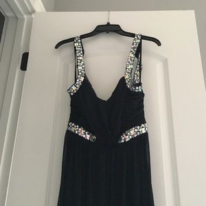 Navy Blue Gown/Long Prom Dress