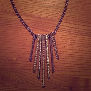 Spike and rhinestone necklace
