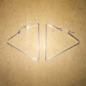Stainless Steel Triangle Earrings