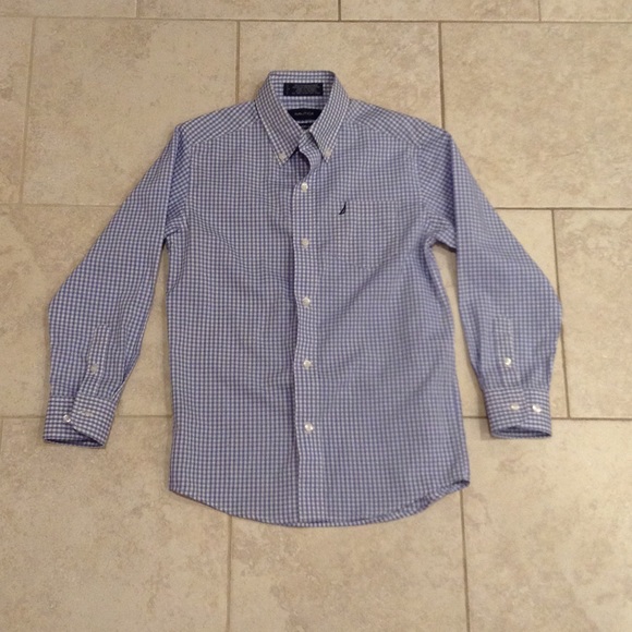 Boys Nautical Button Up Shirt Size 10