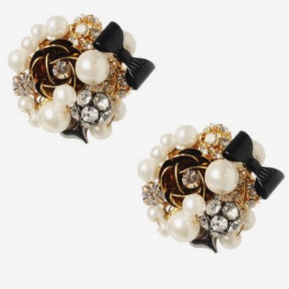 Betsey Johnson Cluster Button Stud Earrings