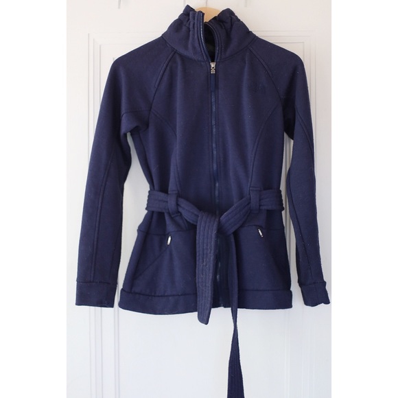 North Face Navy Blue Belted Jacket