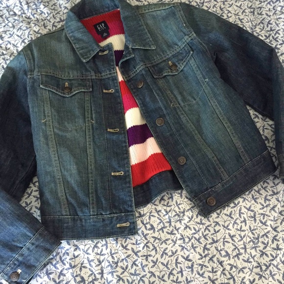 GAP sweater lined jean jacket