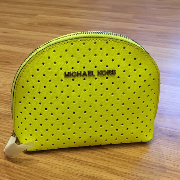 NWT Michael Kors Yellow Leather Travel Bag
