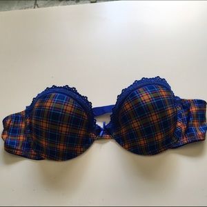 Victoria's Secret Plaid Strapless Bra