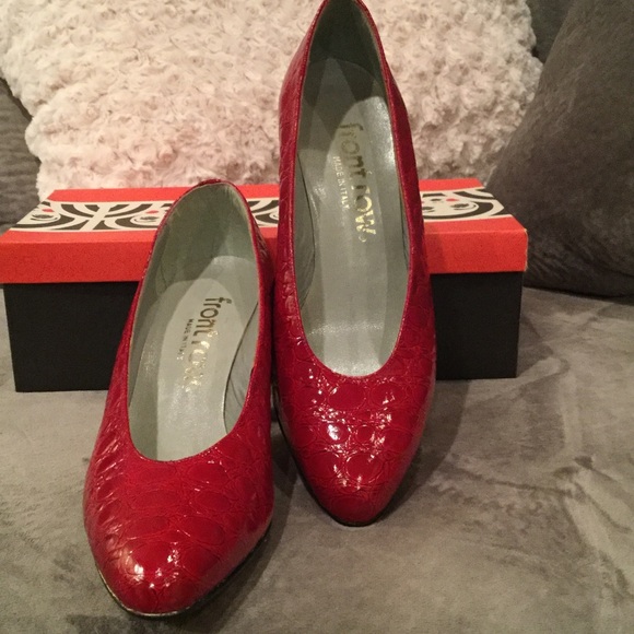 Leather red heals - Picture 1 of 4