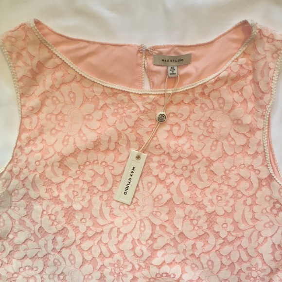 Max Studio Peach Trapeze Dress