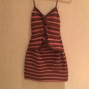 Missoni colorful mini dress with cutouts