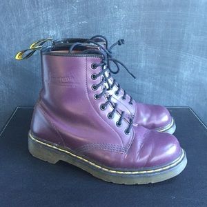 Purple leather Dr. Martens