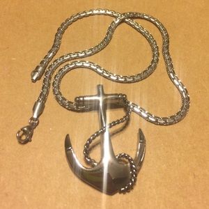 Stainless Steel Anchor Necklace
