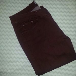 Burgundy skinny jeans