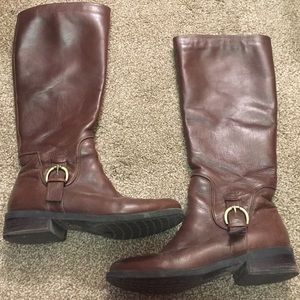Leather boots, brown