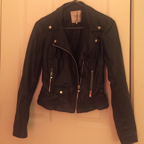 Zara | Black Faux Leather Motorcycle Jacket