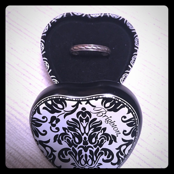 Brighton Silver Etched Band in Heart Box