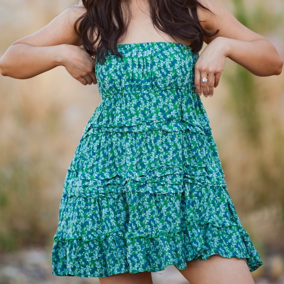 Tube Top Flower Dress