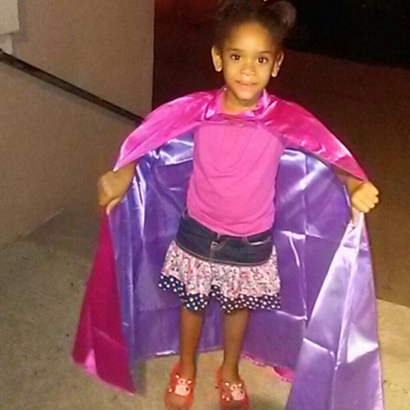 Reversible Lightning Bolt Superhero Cape for girls