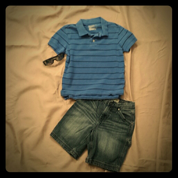Other - Outfit! Boys Polo Shirt and Denim Shorts Other - Outfit! Boys Polo Shirt and Denim Shorts
